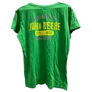 JOHN DEERE Green Woman’s graphic logo tee plus sz XXL 2X